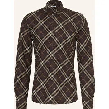 Pánská košile Burberry Pánská Košile Loose Fit, tmavě hnědá / světle hnědá...
