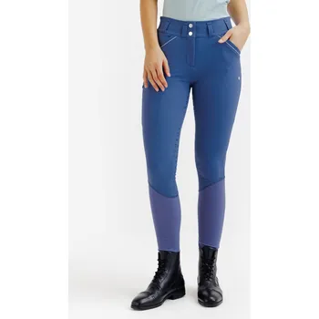 Jezdecké kalhoty FOUGANZA Dámské rajtky 900´Fullgrip XS MODRÁ