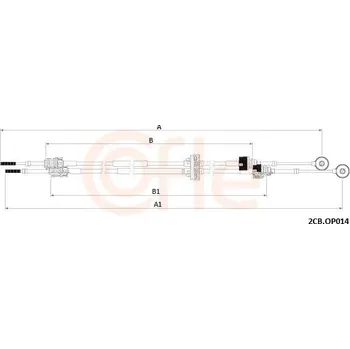 Tažné lanko, ruční převodovka COFLE 2CB.OP014