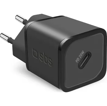 SBS TETRGAN1C20K 20W GaN USB-C nástěnná nabíječka s funkcí Power Delivery - černá