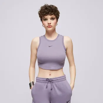 Dámské tričko Nike Tričko W Nsw Essntl Rib Crp Top Šedá Xs