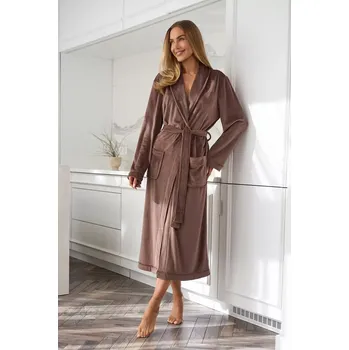 Dámské noční prádlo L&L 2510 Aura dlouhý S-XL dámský župan Námořnictvo L-170/102/110