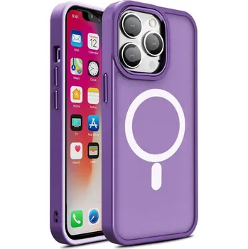Pouzdro na mobilní telefon Hurtel Magnetický barevný matný kryt pro iPhone 15 Plus - fialový