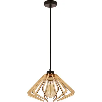 Závěsná lampa Eco 6 1x40 E27 dřevěné stínidlo