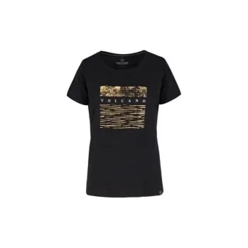 Pánské tričko VOLCANO VOLCANO QUEEN-700-BLACK, Velikost M