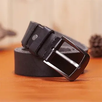 Opasek Pánský kožený pásek L314 černá 95 cm