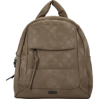 Městský batoh Trendy dámský koženkový batůžek Coveri Darie, tmavě béžový