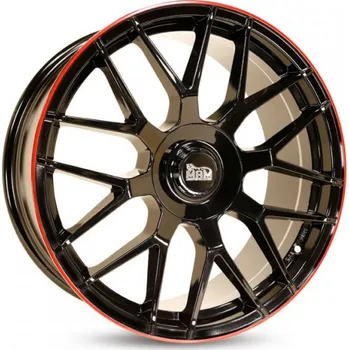 Alu kolo MAM Alu Kola Mam Gt1 8.5X19 5X112 ET45 Black Painted Lip Red 66.6