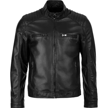 Pánská casual bunda Pánská Kožená Bunda Ranger Obvion Brixton Černá Velikost: 5XL