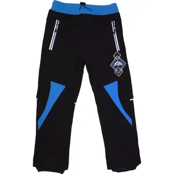 Chlapecké kalhoty Chlapecké softshellové kalhoty zateplené Kugo HK5060 černé / modré doplňky