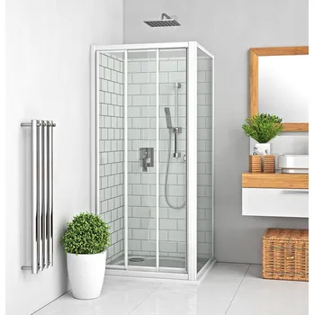 Roth Čtvercový nebo obdélníkový sprchový kout PD3N+LLBD - bez vaničky Varianta: šířka dveří: 80 cm, šířka pevné stěny: 75 cm, orientace: Uni - (PD3N/800_LLBD/750_bi_rug+tr), Barva profilů a typ výplně: profily: bílá, výplň: Rugiada+transparent