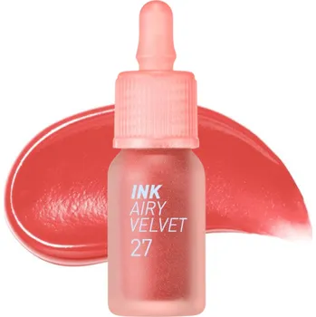 Rtěnka PERIPERA - INK AIRY VELVET - Barevný lesk na rty 4 g odstín 27 INSIDE PEACH