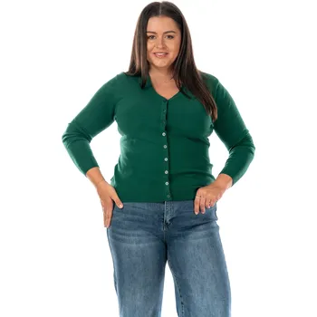 Dámský svetr Dámský svetřík KORNELA 46/48 Tmavě zelená