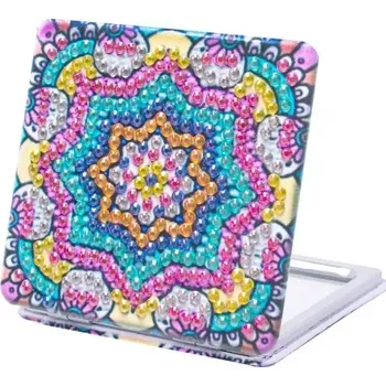 Kosmetické zrcátko Diamantové malování - Kosmetické zrcátko - barevné