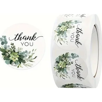 samolepka BAF Mini nálepky Thank you květina 500 kusů