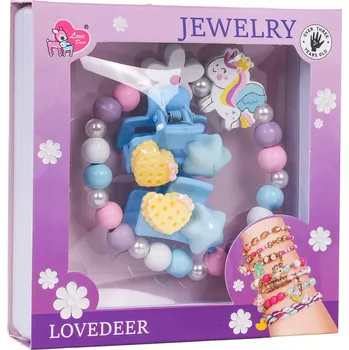 Souprava šperků dětská sada šperků jednorožec bílý květ