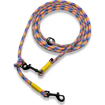 Vodítko pro psa PafDog® Elegantní přepínací nastavitelné vodítko 8mm, 11 délek, DUHOVÉ, omotávka extra pevné DÉLKA VODÍTKA: 2.5 metru