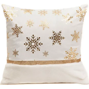 Polštář Vánoční povlak na polštář | AGRA | zlaté hvězdy | 45x45 cm | XM22 828022