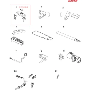 Zábradlí 041ASWG-0442 odblokovací mechanismus s klíčem