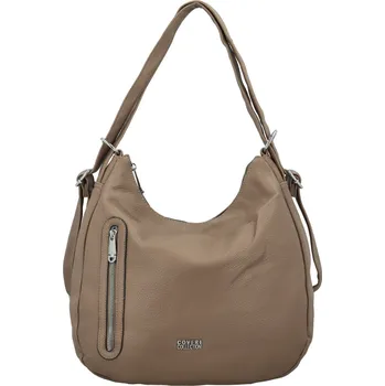 Kabelka Stylový dámský koženkový kabelko-batoh Coveri Elida, taupe