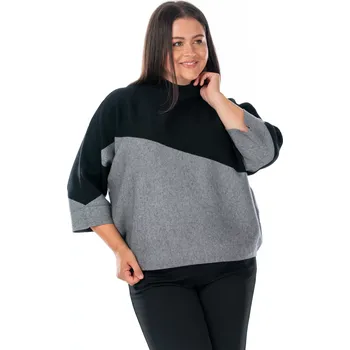 Dámský svetr Dámský svetřík YESSENIA 46/48 Šedá