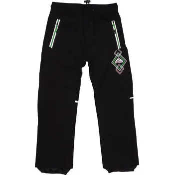 Chlapecké kalhoty Dětské softshellové kalhoty zateplené Kugo HK5060 černé / zelené doplňky