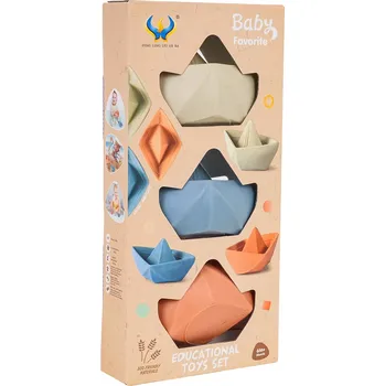 Hračka pro nejmenší ekologická sada lodiček do koupele pro děti