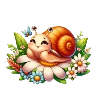 Nažehlovací obrázek - šneček V (9,15 x 6,3 cm)