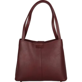 Kabelka Středně velká tříoddílová kabelka na rameno David Jones CM7176 tmavěvínová