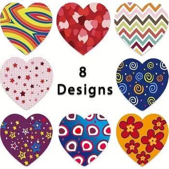 samolepka BAF Mini nálepky Barevná srdce 500 kusů