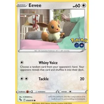 Karetní hra PGO 054/078 Eevee - Pokémon GO Stav: Near Mint, Verze: REVERSE HOLO