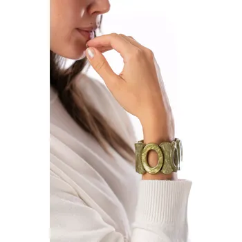 Náramek Dámský náramek ROCKE Khaki uni