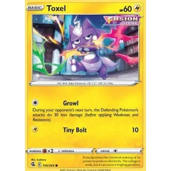 Sběratelská karetní hra Pokémon FST 106/264 Toxel - Fusion Strike Stav: Near Mint, Verze: REVERSE HOLO
