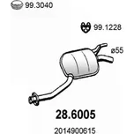 Střední díl výfuku ASSO 28.6005