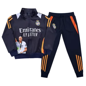 Chlapecká mikina Numberoplus Dětská fotbalová tepláková souprava Real Madrid FC - Kylian Mbappé Velikost: 8-let.(vel.122)