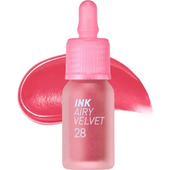 Rtěnka PERIPERA - INK AIRY VELVET - Barevný lesk na rty 4 g odstín 28 Berry Good Pink