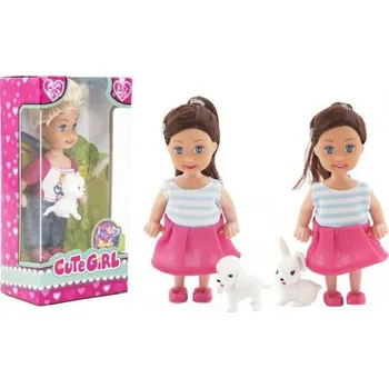 Panenka Teddies Panenka s mazlíčkem 12 cm