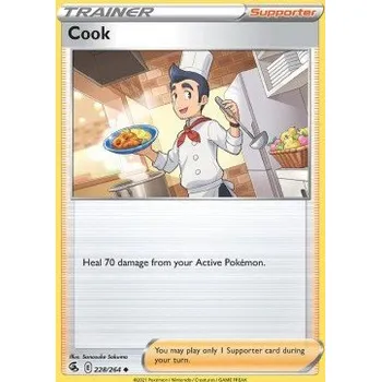 Sběratelská karetní hra Pokémon FST 228/264 Cook - Fusion Strike Stav: Near Mint, Verze: REVERSE HOLO