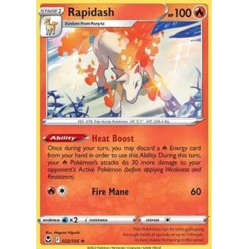 Volný čas Pokémon SIT 022/195 Rapidash - Silver Tempest Stav: Near Mint, Verze: HOLO