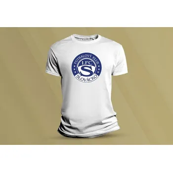 Chlapecké tričko Dětské bavlněné tričko 1FC Slovácko. Bílá velikost L