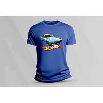 Chlapecké tričko Dětské bavlněné tričko Hot Wheels 1. Královsky modrá velikost 116