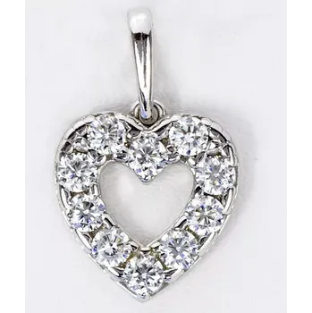 Přívěsek Felixa - srdíčko zdobené bílými zirkony
