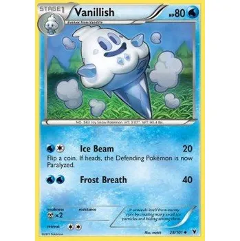 Karetní hra Pokémon NVI 028/101 Vanillish - Noble Victories Stav: Excellent, Verze: NORMAL