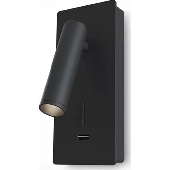 Nástěnné svítidlo Maytoni Designová nástěnná lampička s polohovatelnou hlavou Mirax USB Barva: Černá C041WL-L3B3K Designová nástěnná lampička s polohovatelnou hlavou Mirax USB