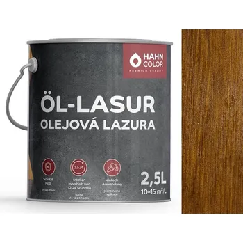 Olej na dřevo Hahn Color OLEJOVÁ LAZURA 2,5L OL-08 Ořech - Nussbaum
