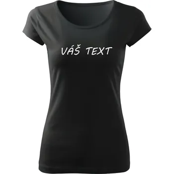 Dámské oblečení Dámské tričko S vlastním textem Barva trička pánská: Černá, Velikost trička: 3XL
