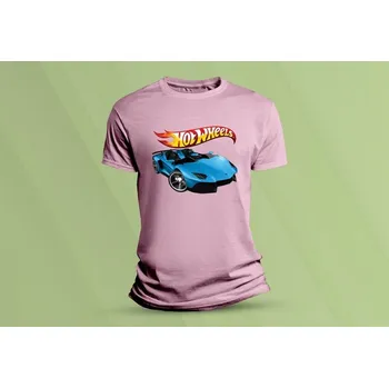 Dětské bavlněné tričko Hot Wheels 4. Růžová velikost 128 (7-8 let)