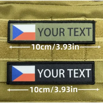 Nášivka Taktické nášivky s českou vlajkou – 2 ks, suchý zip, personalizace