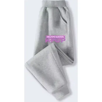 Chlapecké kalhoty KPop Demon Hunters (Lovkyně démonů) KPop Demon Hunters (Huntrix) - tepláky s potiskem (šedé/černé) Barva: Šedá, Velikost: 150