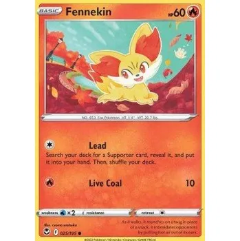 Sběratelská karetní hra Pokémon SIT 025/195 Fennekin - Silver Tempest Stav: Near Mint, Verze: REVERSE HOLO